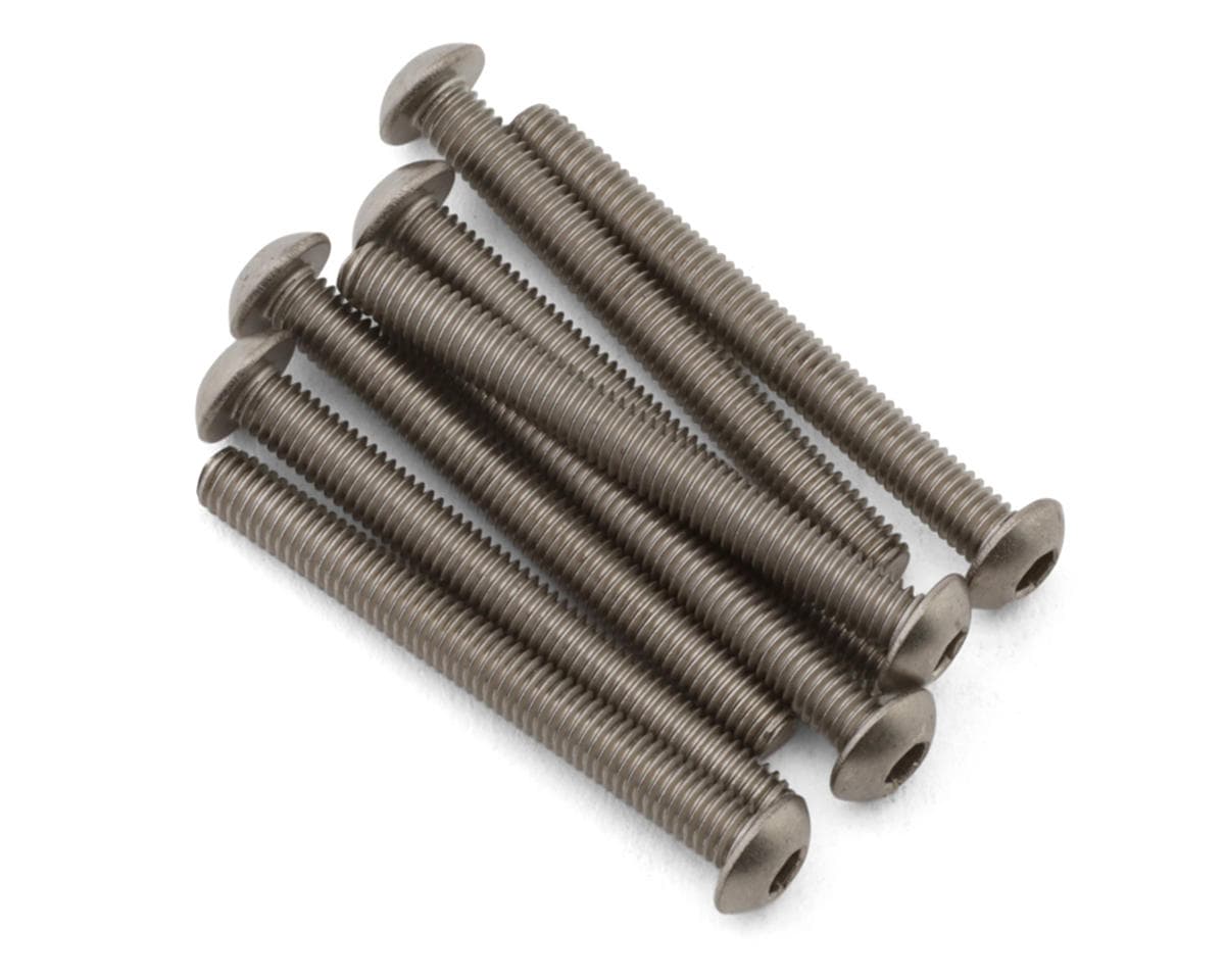 Mugen Seiki 3x28mm SIG Button Head Titanium Screws (8)