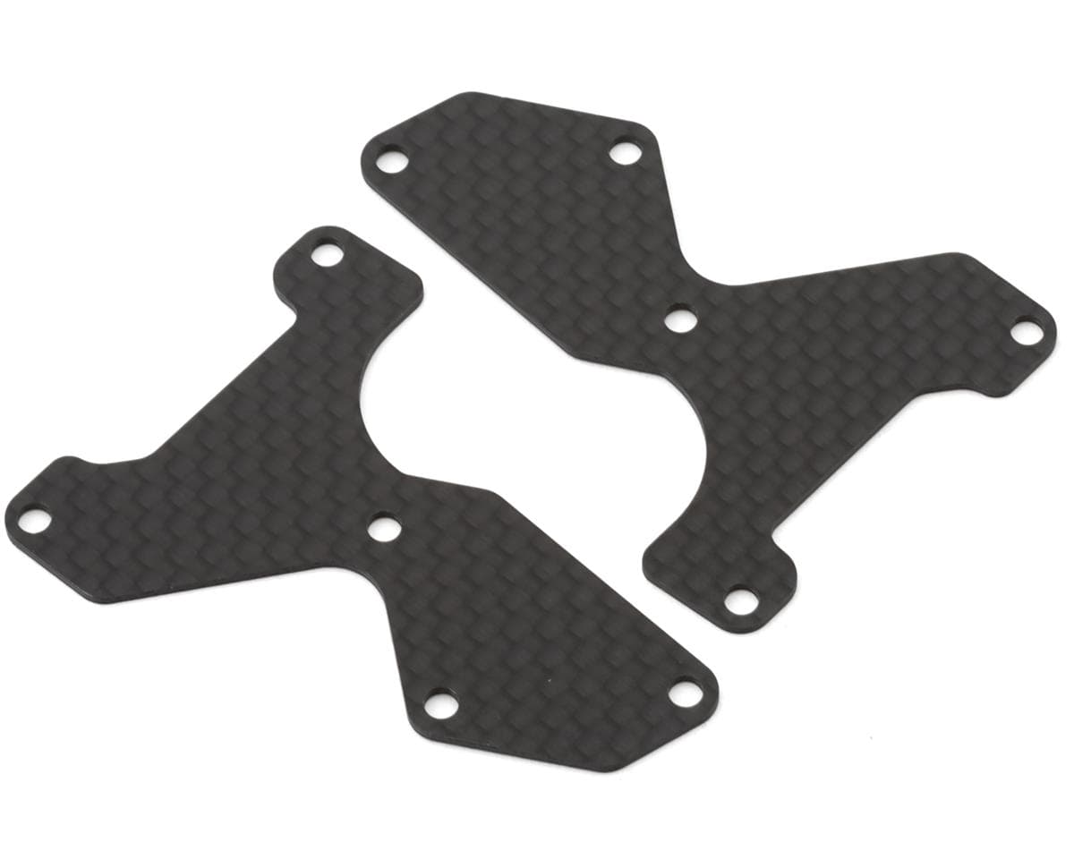 Mugen Seiki MBX8 Graphite Front Lower Suspension Arm Insert Plates (1.2mm) (2)