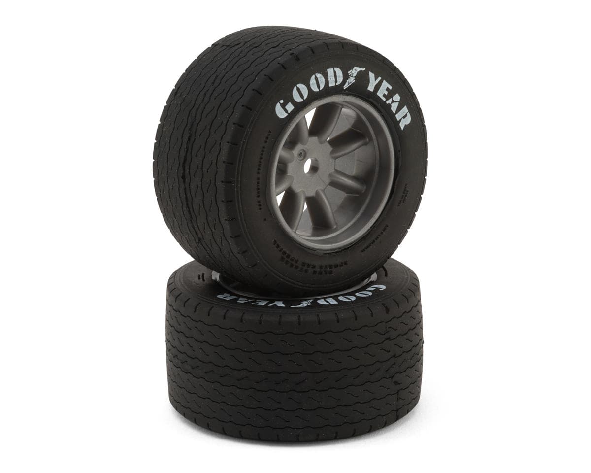 Pro-Line Losi® NASCAR® Goodyear Blue Streak VTA Rear Pre-Mounted Tires (Grey) (2)