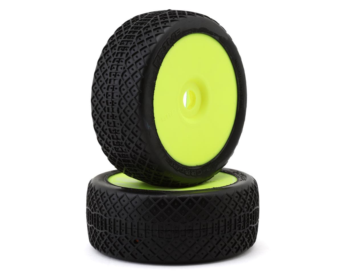 GRP Tires Prime Pre-Mounted 1/8 Buggy Tires (Yellow) (2) (S35 - Soft)