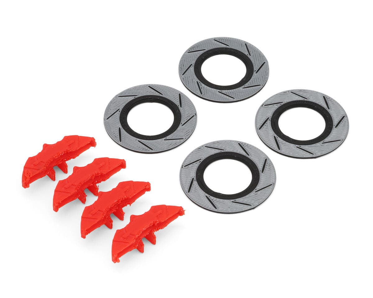 Knight Customs Brake Disc Rotors & Calipers for MST® RMX™ 2.5 & Others (Red) (PLA Tough +)