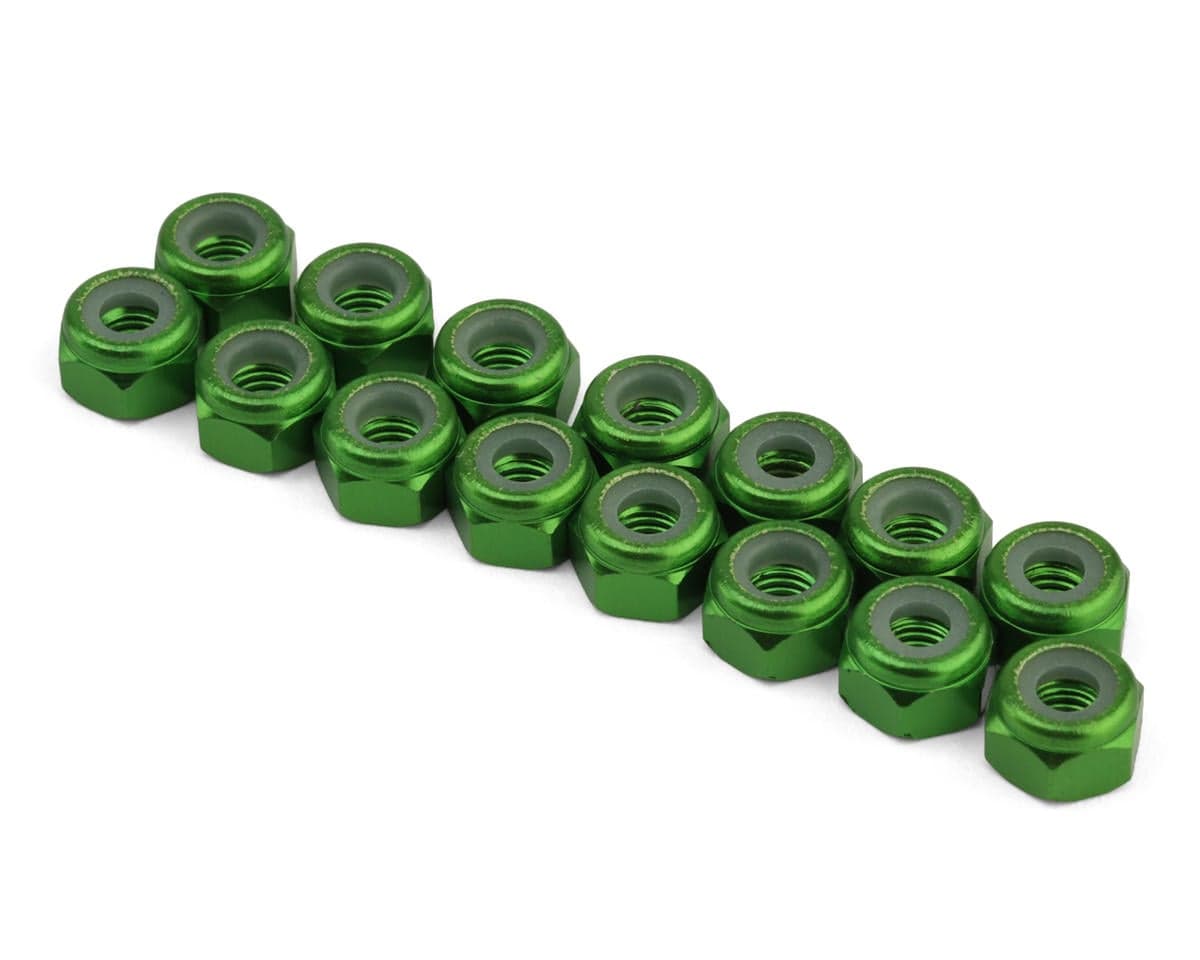 175RC Team Associated RC10 FT Aluminum Metric Lock Nuts Kit (Green) (15)