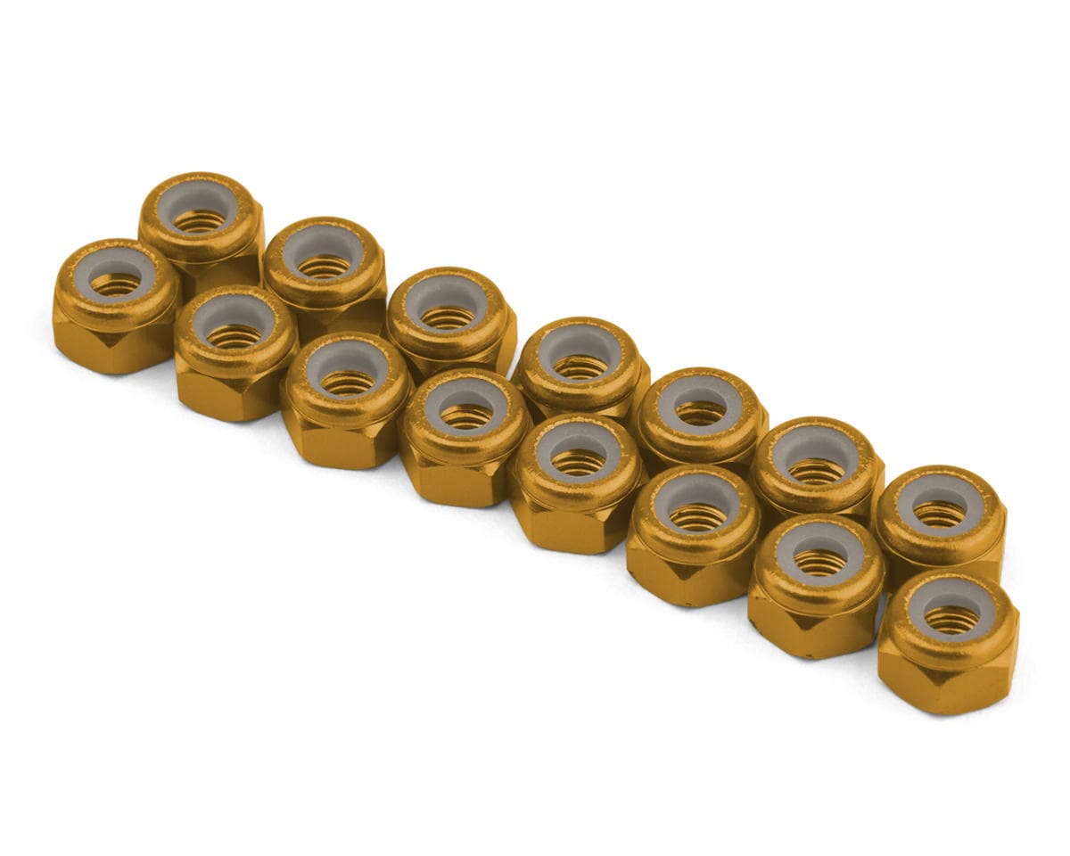 175RC Team Associated RC10 FT Aluminum Metric Lock Nuts Kit (Gold) (15)