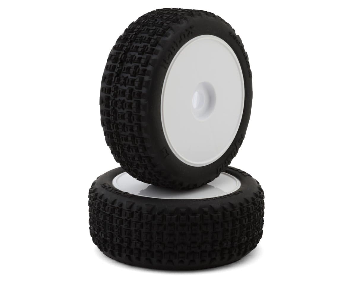 Kyosho Inferno MP9/MP10 K-Blox Pre-Mounted 1/8 Buggy Tires (White) (4) w/Dish Wheels