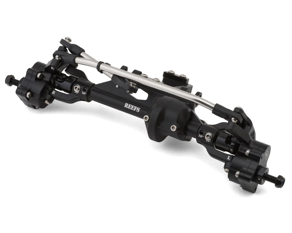 Reefs RC XP199 Aluminum Front Portal Axle Assembly (Black)