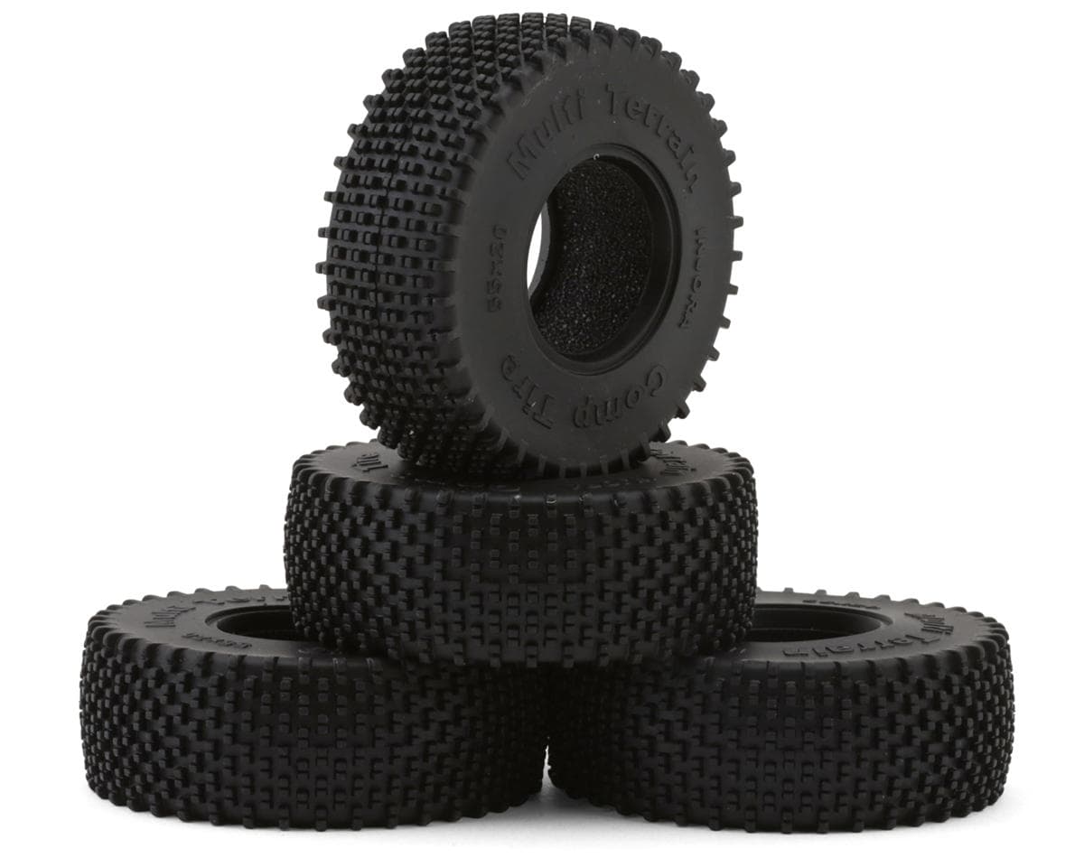 Injora 1.0" Comp Pin Multi-Terrain Micro Rock Crawler Tires (4) (S5)