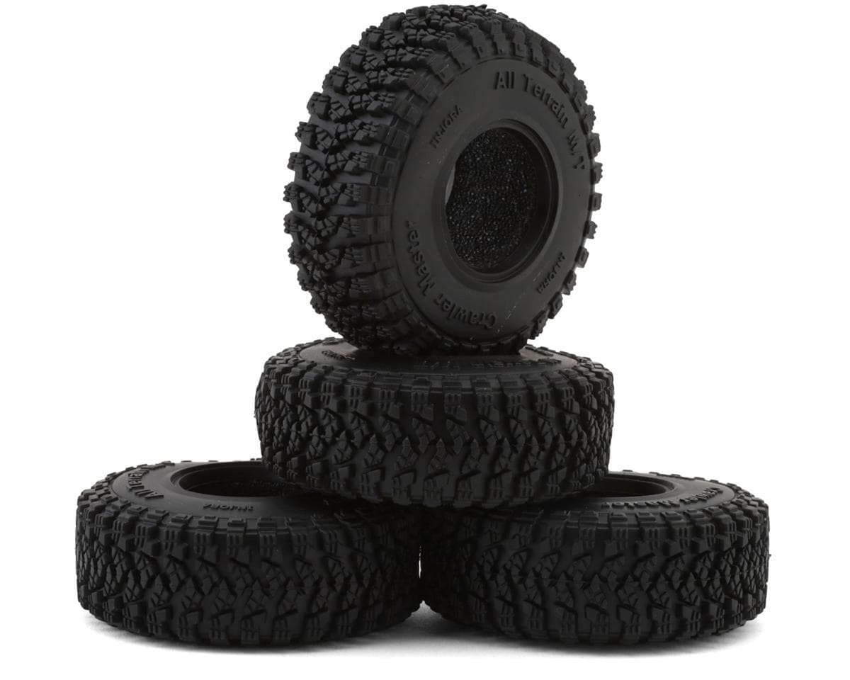 Injora 1.0" Crawler Master All Terrain M/T Micro Rock Crawler Tires (S5) (4) (58mm OD)