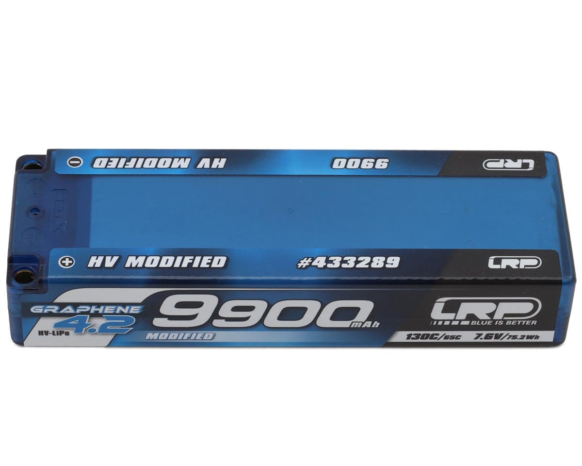 LRP 2S Modified Graphene-4.2 Shorty LiHV Battery 130C (7.6V/9900mAh) (BRCA/EFRA Approved) w/5mm Bullets