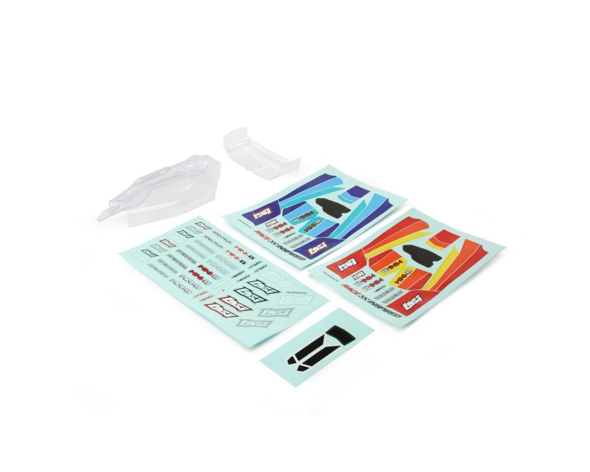 SCRATCH & DENT: Losi Lightweight Body & Wing, Clear: Mini-B, BL