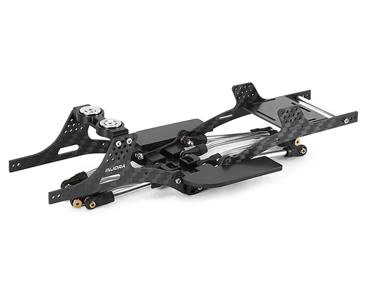 Injora Carbon Fiber 1/24 LCG Chassis Kit (SCX24) (132mm Wheelbase)
