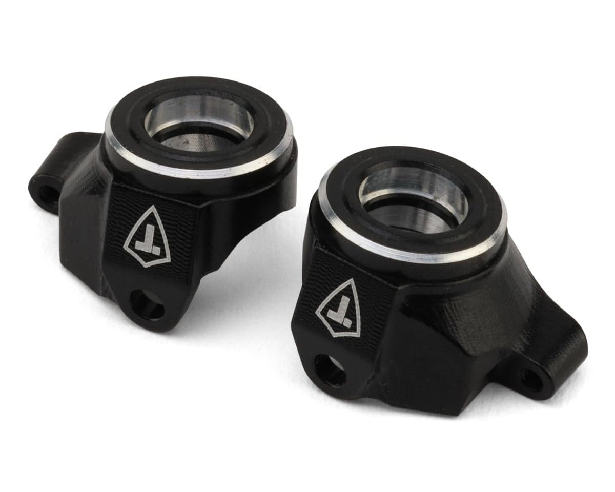 Treal Hobby Axial SCX30 7075 Aluminum Steering Knuckles (Black) (2)