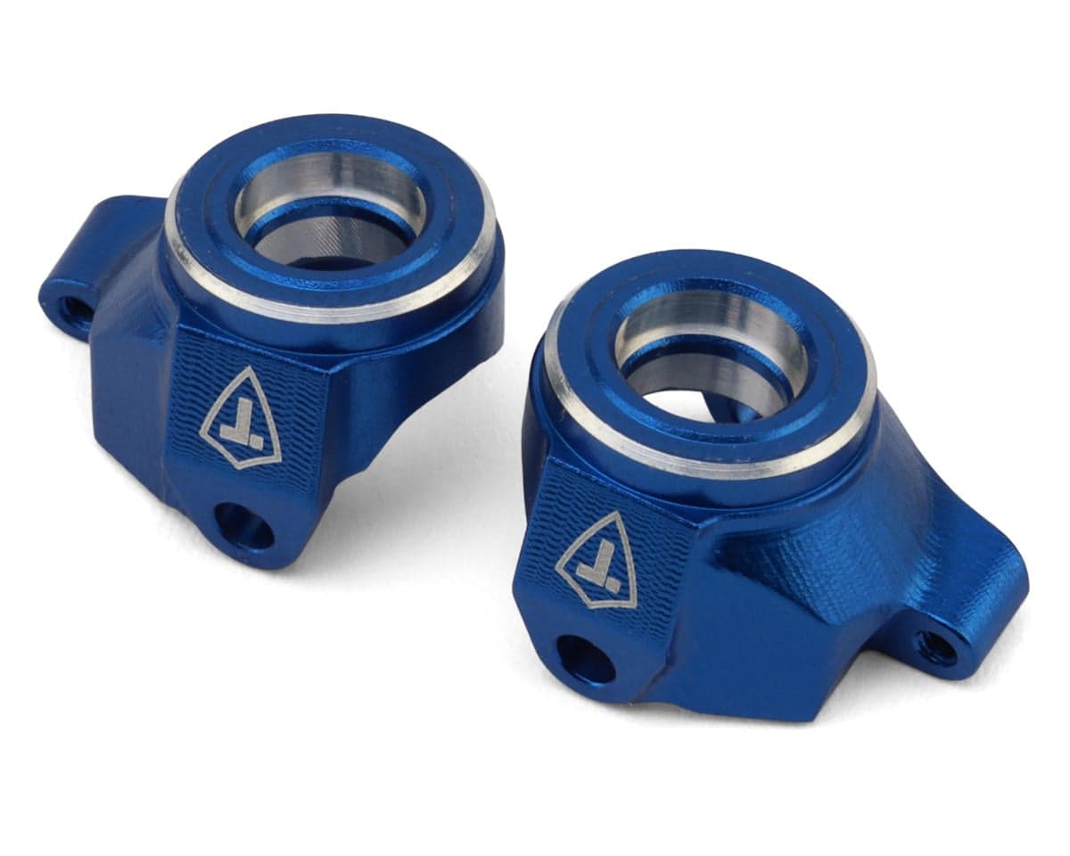 Treal Hobby Axial SCX30 7075 Aluminum Steering Knuckles (Blue) (2)