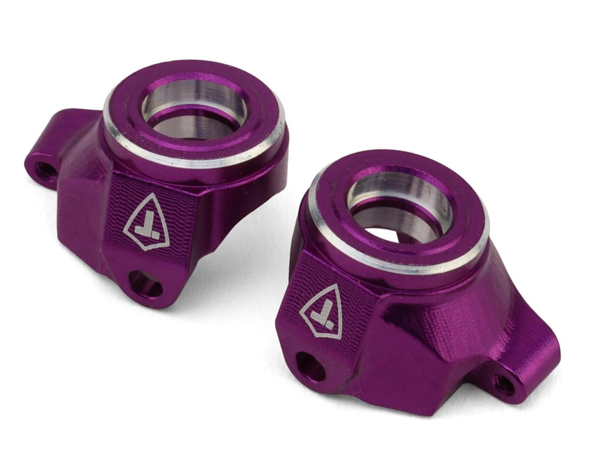 Treal Hobby Axial SCX30 7075 Aluminum Steering Knuckles (Purple) (2)