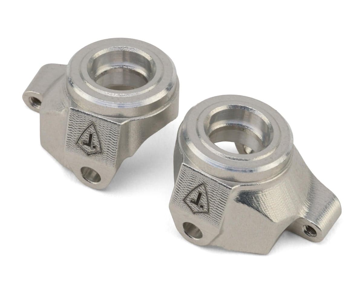 Treal Hobby Axial SCX30 7075 Aluminum Steering Knuckles (Silver) (2)