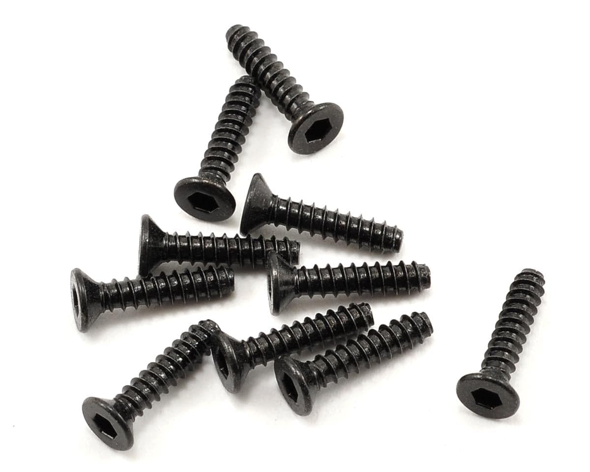 Axial 2.5x12mm Self Tapping Flat Head Screw (Black) (10)
