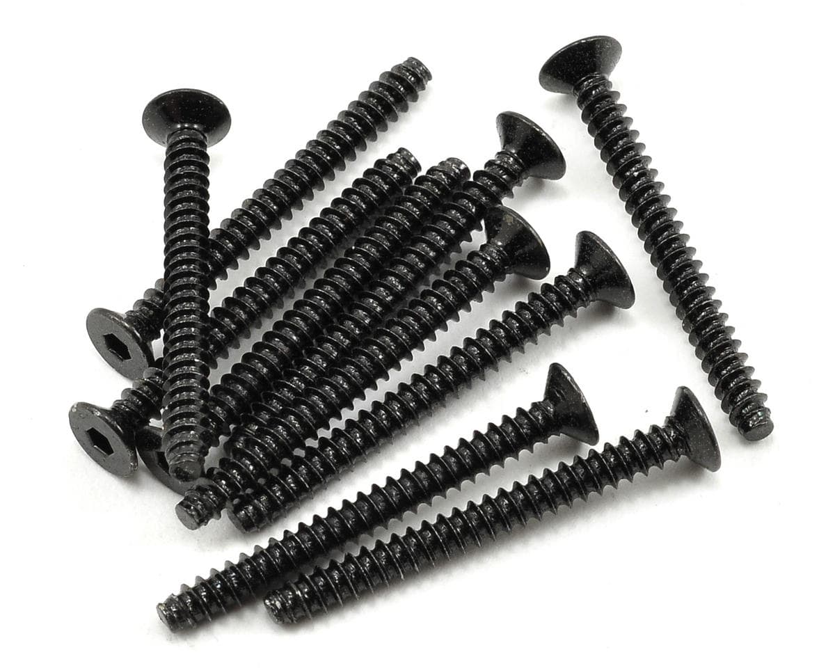 Axial 3x30mm Self Tapping Flat Head Screw (Black) (10)