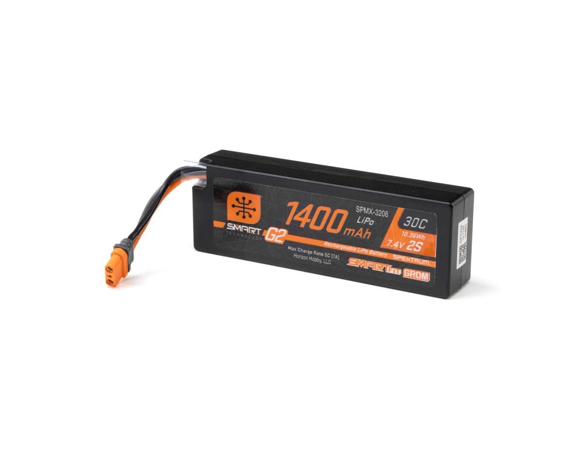 Spektrum RC 2S Smart G2 30C SmartFit LiPo Battery Pack (7.4V/1400mAh) w/IC2 Connector