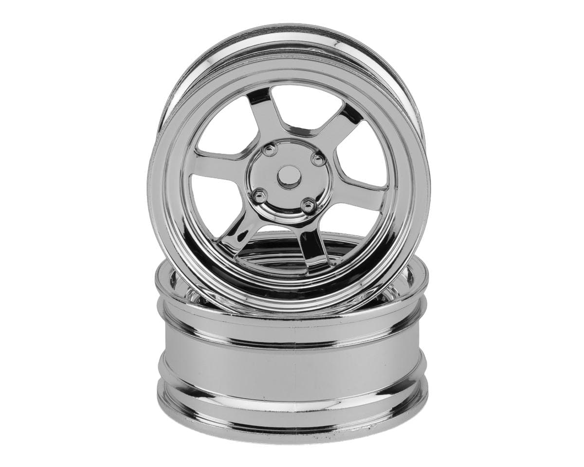 Kyosho Fazer FZD2 RAYS TE37V Wheels (Chrome) (2) (5mm Offset)