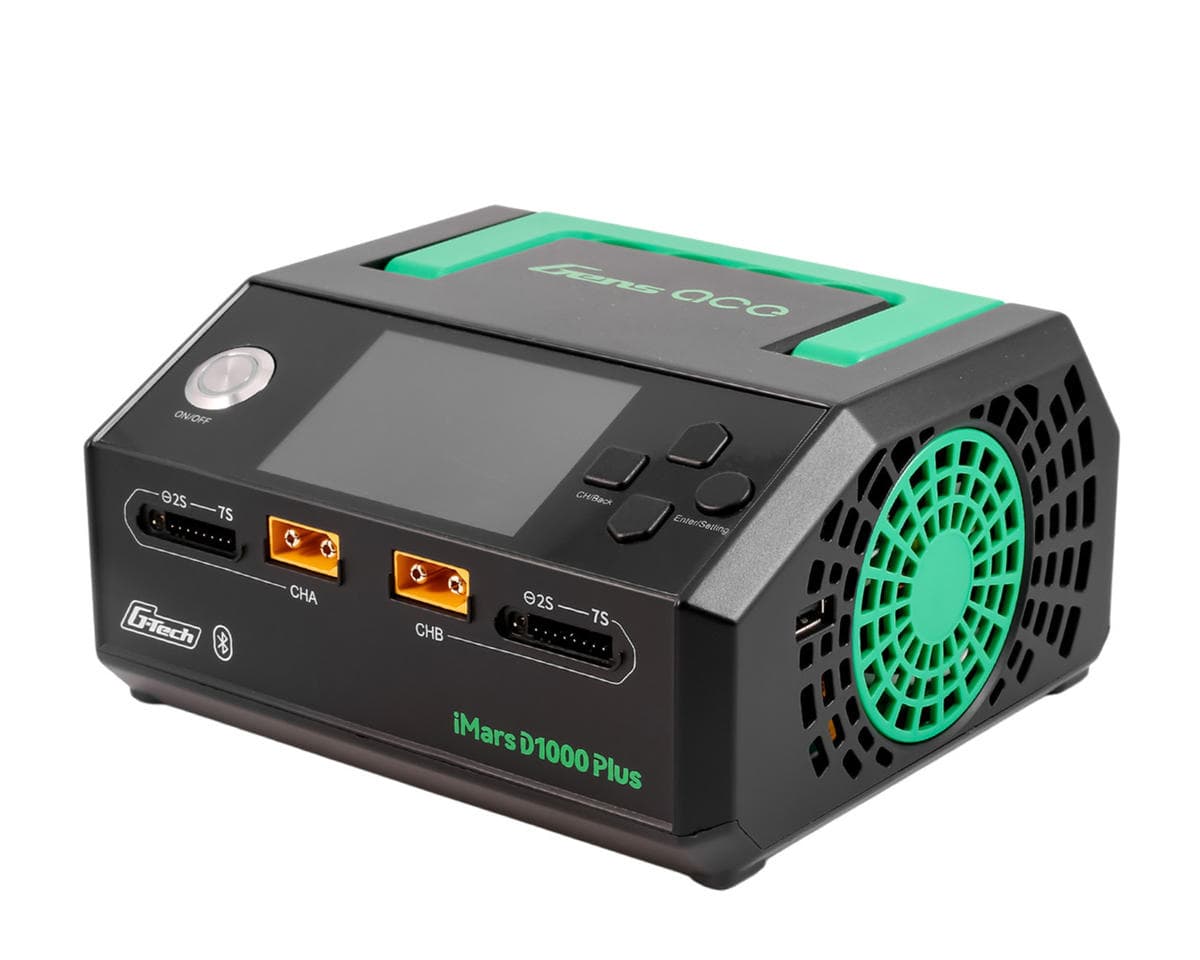 SCRATCH & DENT: Gens Ace iMars D1000 Plus G-Tech Smart Dual AC Charger (7S/25A) (AC-1000W)