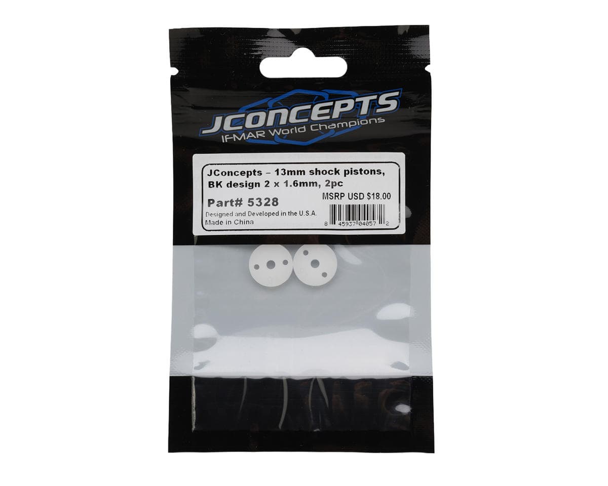 JConcepts BK Design AE 13mm Shock Piston (2) (2.5mm Thick) (2x1.6mm)