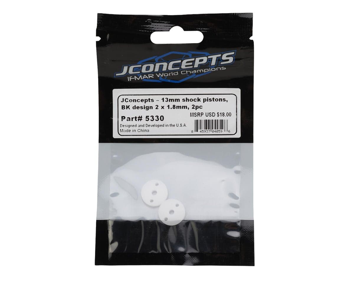 JConcepts BK Design AE 13mm Shock Piston (2) (2.5mm Thick) (2x1.8mm)