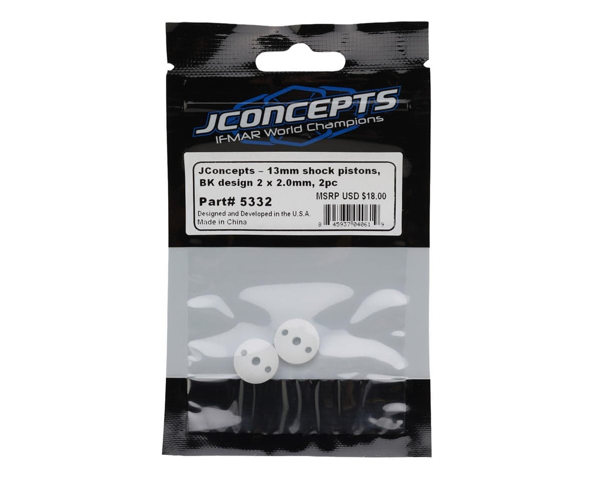 JConcepts BK Design AE 13mm Shock Piston (2) (2.5mm Thick) (2x2.0mm)