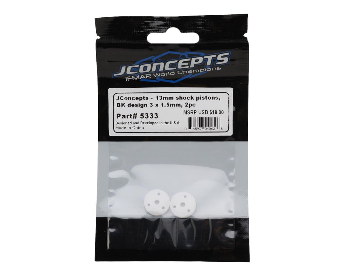 JConcepts BK Design AE 13mm Shock Piston (2) (2.5mm Thick) (3x1.5mm)