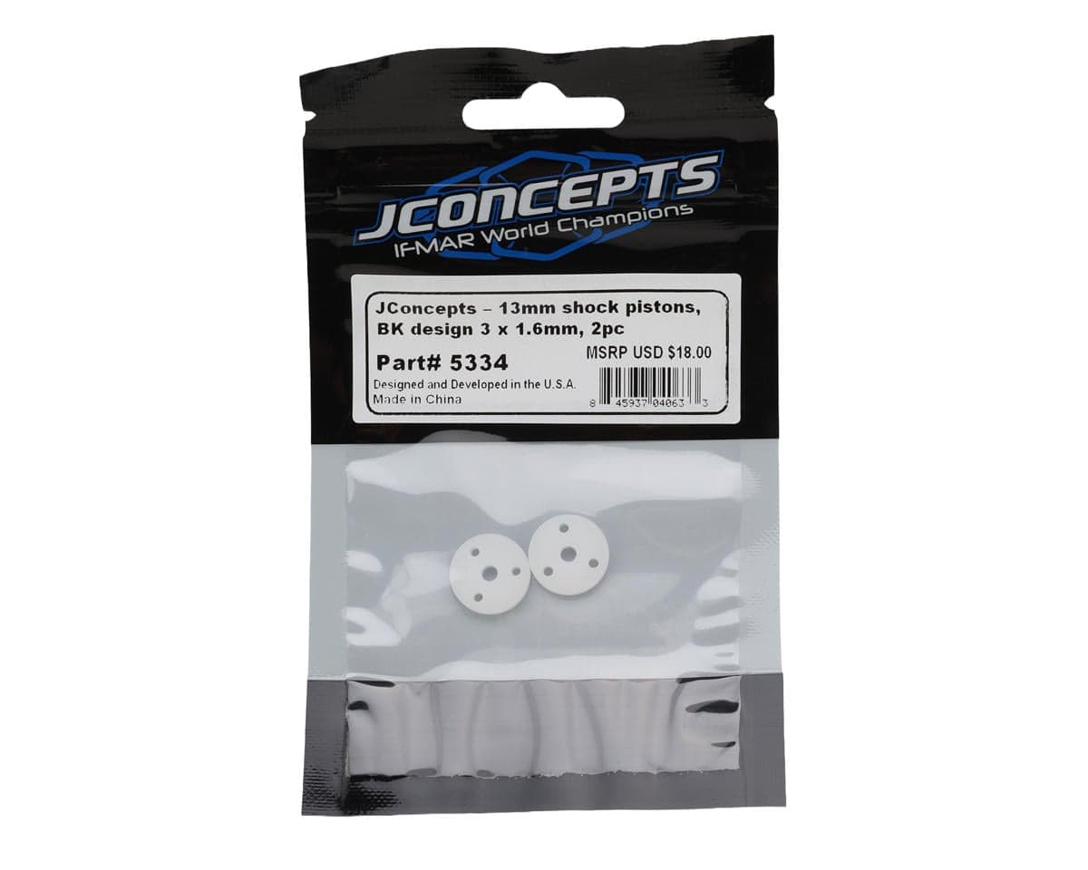 JConcepts BK Design AE 13mm Shock Piston (2) (2.5mm Thick) (3x1.6mm)