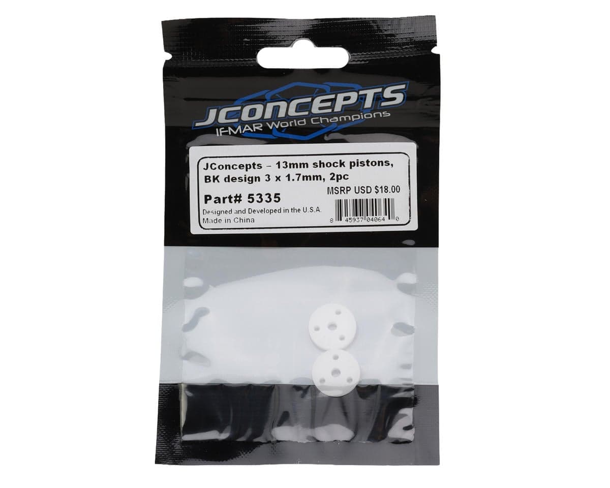 JConcepts BK Design AE 13mm Shock Piston (2) (2.5mm Thick) (3x1.7mm)