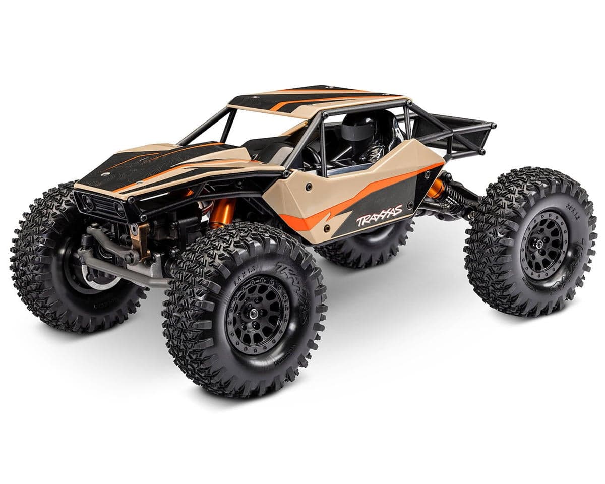 Traxxas TXC-4M™ Extreme Crawler 1/18 4WD RTR Brushless Rock Crawler (Tan) w/TQ™ 2.4GHz Radio, Battery & Charger