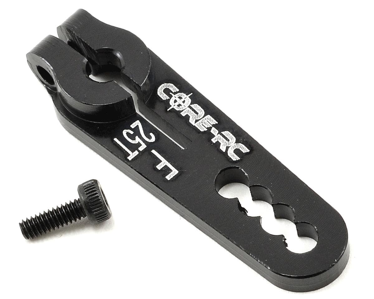 Core-RC Aluminum Servo Arm (Black) (25T-Futaba, Savox)
