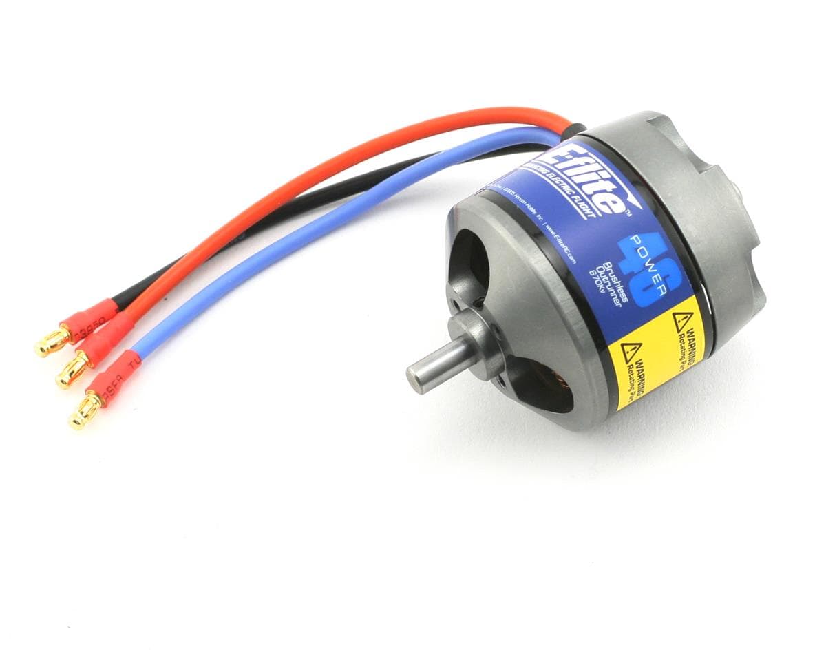 E-flite Power 46 Brushless Outrunner Motor, 670Kv: 3.5mm Bullet