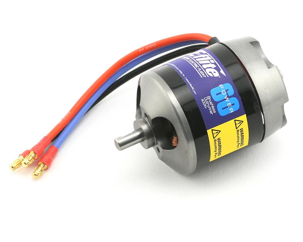 E-flite Power 60 Brushless Outrunner Motor, 400Kv: 3.5mm Bullet