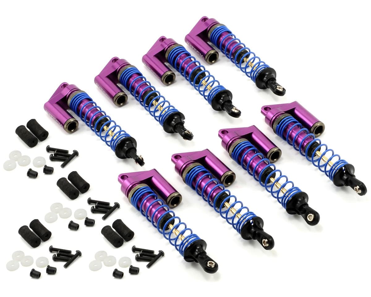 Team Integy MSR4 Shock Set w/Piggyback Reservoir (Purple) (8)