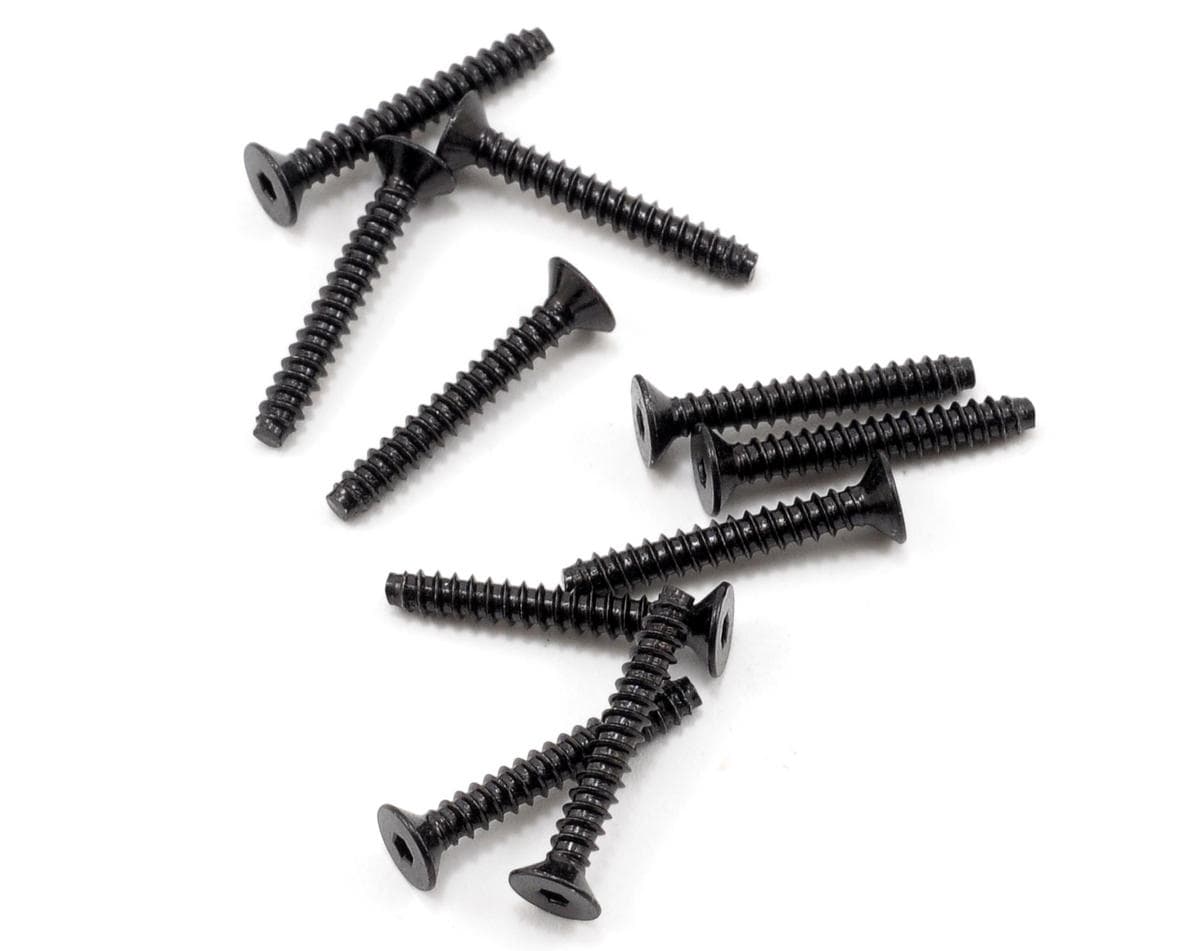 Axial 2.6x18mm Self Tapping Flat Head Screw (Black) (10)