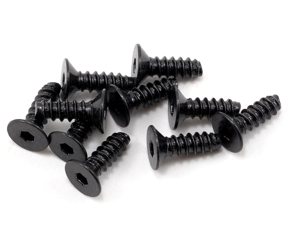 Axial 2.6x8mm Self Tapping Flat Head Screw (Black) (10)