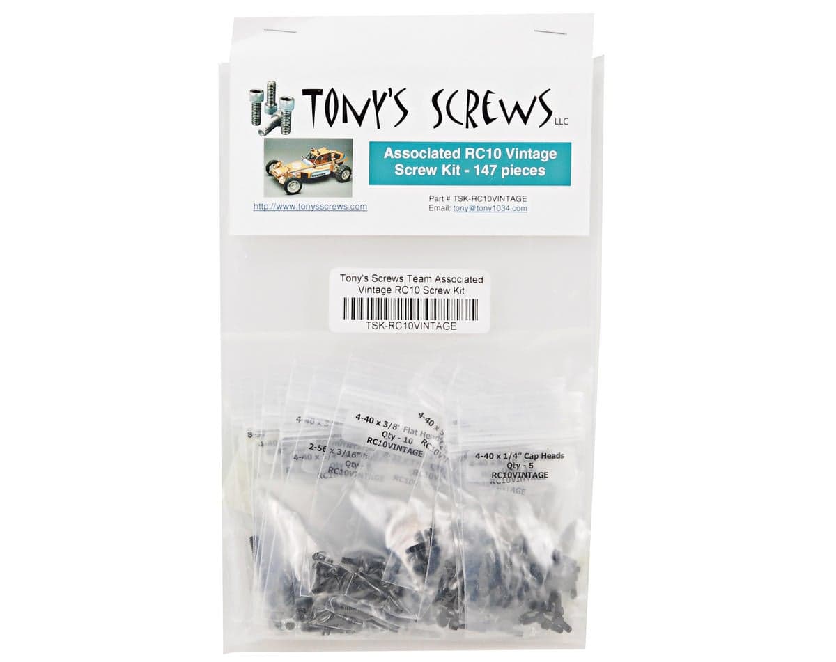 Tonys Screws Team Associated RC10 Gold Tub Screw Kit