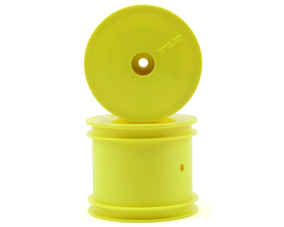 Team Losi Racing 12mm Hex 2.2" 1/10 Stadium Truck Wheels (2) (TLR 22T) (Yellow)
