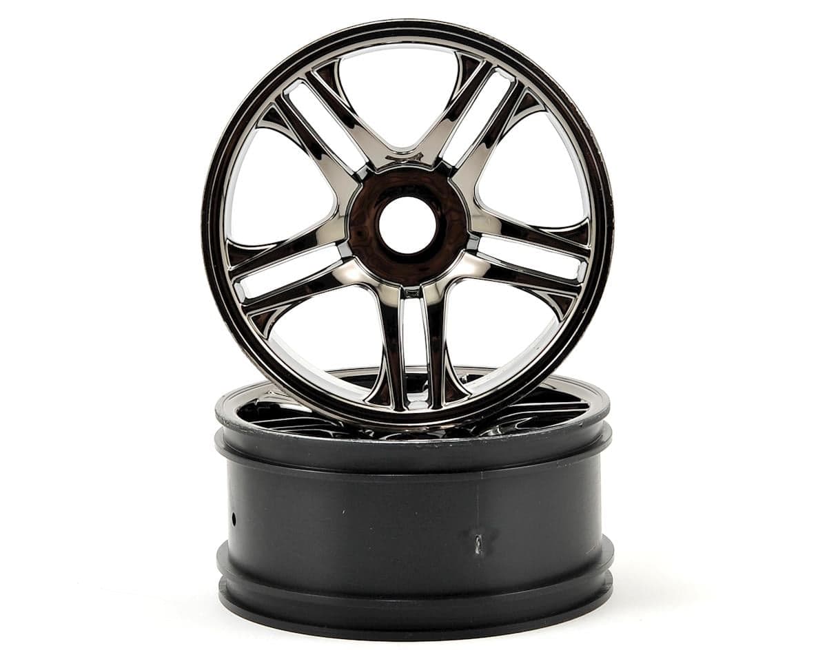 Traxxas Front Wheels (2) (Black Chrome)