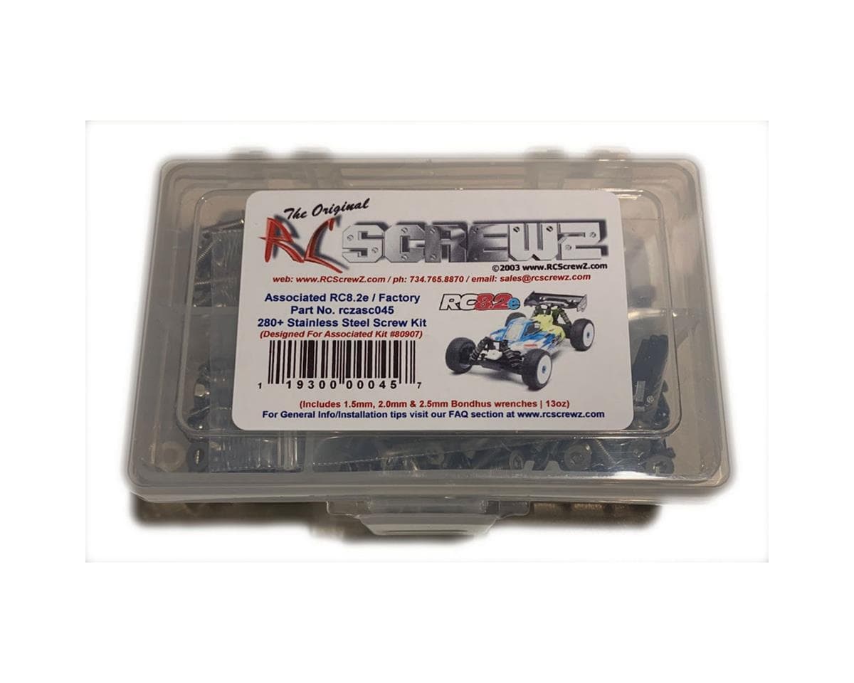 RC Screwz Associated RC8.2e Stainless Steel Screw Kit