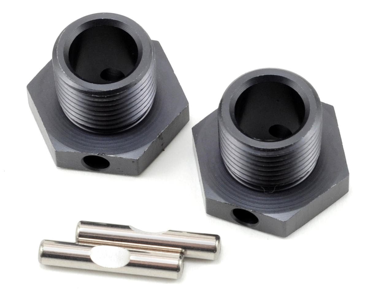 Tekno RC 17mm Aluminum Wheel Hub Set w/Pins (Gun Metal) (2)