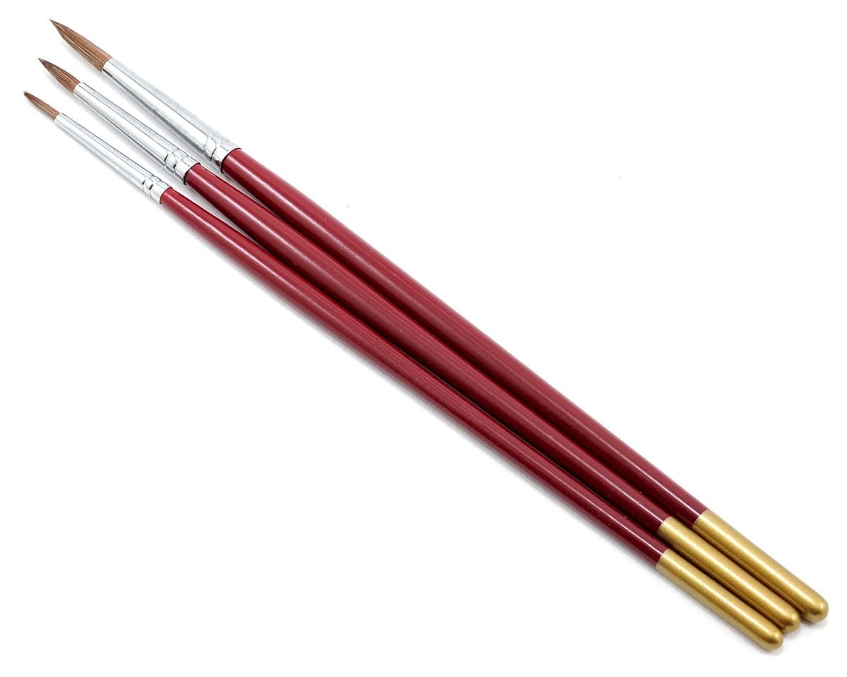 Atlas Brush Red Sable Round Brush Set (3)