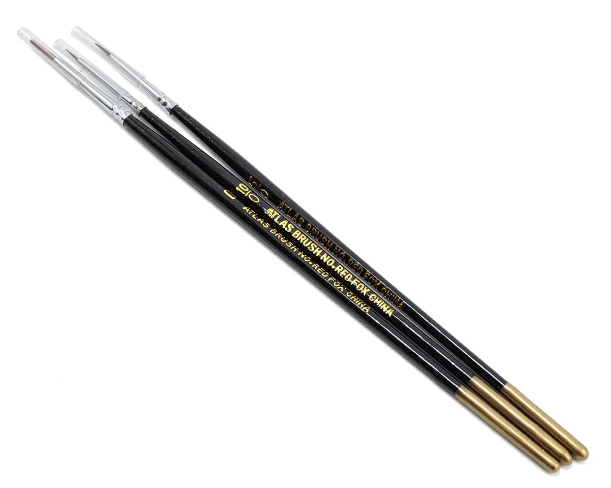 Atlas Brush Red Sable Brush Set (3)