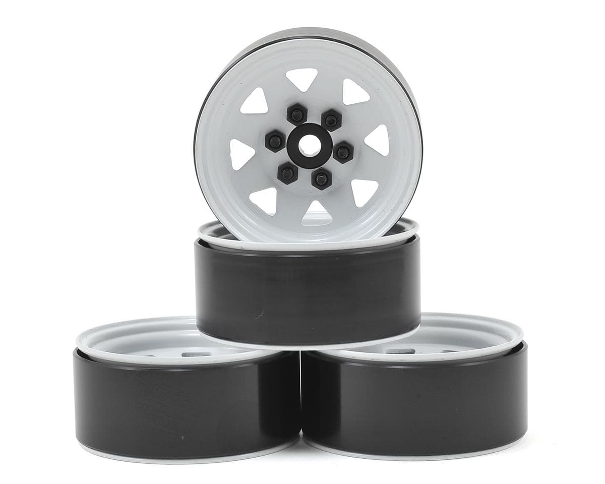 RC4WD 6 Lug Wagon 1.9" Stamped Beadlock Steel Wheel (White) (4)