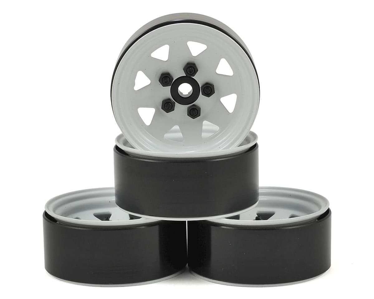 RC4WD 5 Lug Wagon 1.9" Steel Stamped Beadlock Wheels (White) (4)