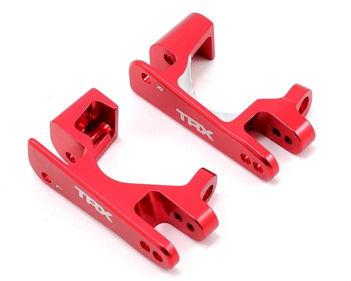 Traxxas Aluminum Caster Block Set (Red) (2)