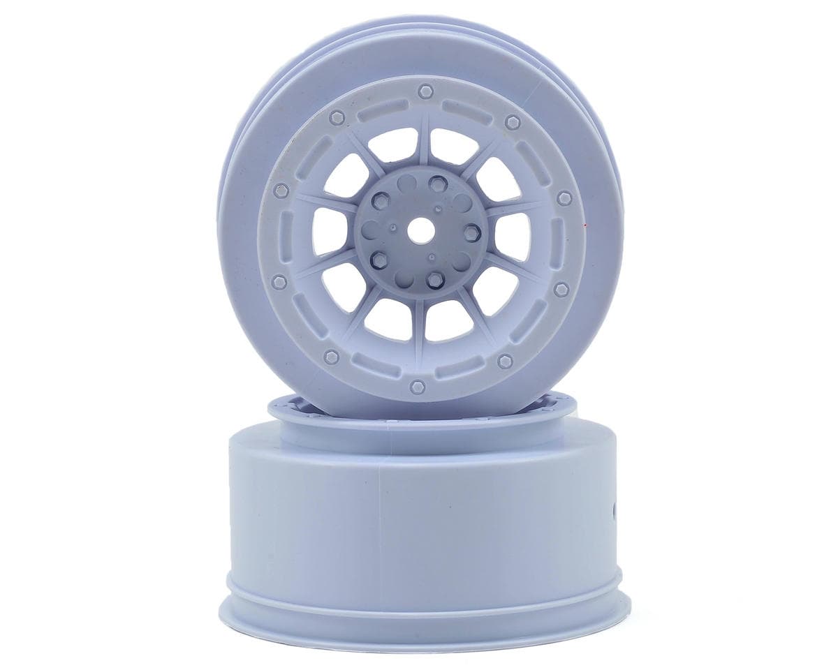 JConcepts 12mm Hex Hazard Short Course Wheels (White) (2) for Traxxas Slash Front