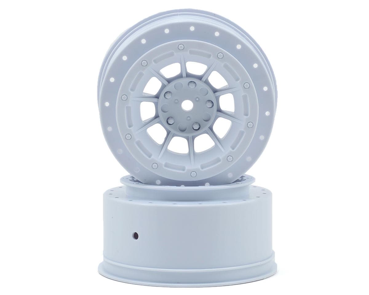 JConcepts 12mm Hex Hazard Short Course Wheels (White) (2) for Traxxas Slash