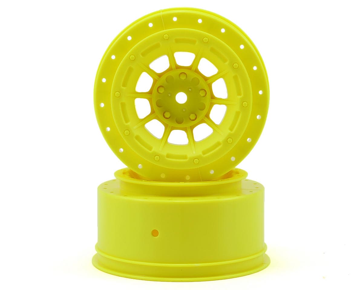 JConcepts 12mm Hex Hazard Short Course Wheels (Yellow) (2) for Traxxas Slash