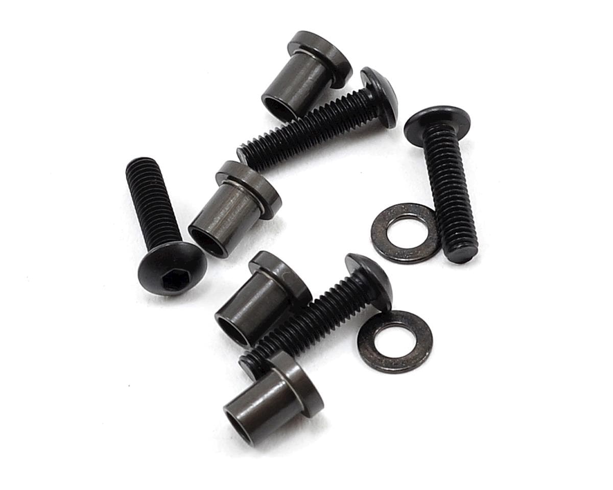 Yokomo Aluminum King Pin Set w/Hardware (4)